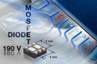 Vishay Siliconix präsentiert den weltweit ersten 190-V-n-Kanal-Leistungs-MOSFET mit integrierter 190-V-Leistungsdiode mit einer Grundfläche von nur 2 mm x 2 mm und einer Höhe von nur 0,75 mm