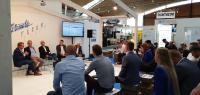 "Ankunftsvorhersage/ETA - Der neue Standard im Transport" - Das Thema des gleich beginnenden Telematik-Talks, jetzt um 14 Uhr: NUFAM 2019 Halle 3