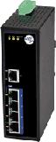 Industrial Ethernet PoE Switch liefert 4x 30W bei 12v bis 36V DC Betriebsspannung