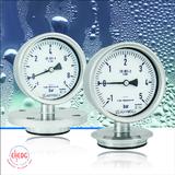 Diaphragm pressure gauge with dry measuring cell for hygienic applications