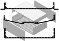 Kombinationsgehäuse für Europakarten mit 160 mm Breite