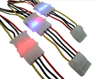 Modding Neu: Sharkoon PlugLights - leuchtende Mini-PCBs für 4-Pin Stecker / Spannungsanzeige / EVK ab 7,90 Euro