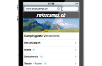Schweizer Campingführer fürs Web und Handy