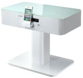 Stylisches Klangmöbel mit integriertem Audiosystem: Kenwoods C-BX3 bringt auf elegante Weise die Musik vom iPod und iPhone ins Arbeits- oder Schlafzimmer