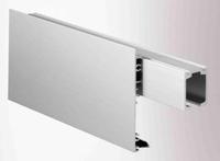 Clip cover 100 to conceal the GEZE Rollan and GEZE Perlan interior sliding door systems