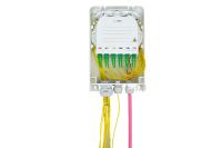 NEU bei Connect Com: Multifunktionales CCM BELUGA XS APL-Gehäuse mit Spleiß-Patch-Modul