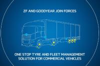 Kooperation zwischen ZF und Goodyear bietet verbesserte Reifen- und Flottenmanagementlösungen für Nutzfahrzeuge in ganz Europa