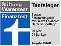 Bank of Scotland mit weniger Zinsen beim 1- und 2-jährigen Festgeld