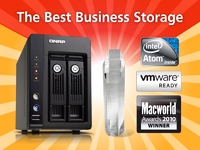 Atom-basiertes Turbo-NAS von QNAP mit zwei Einschüben von Macworld mit "The Best Business Storage 2010" ausgezeichnet
