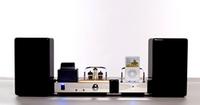 eyeTEK® - MP5 eyeTune HiFi Hybrid-Verstärker und iPod™- Dockingstation im brillanten Chrom- /Klavierlackoptik-Design