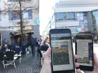 Digitalstadt Darmstadt GmbH zeigt Gemälde der Schlossmuseums-Ausstellung "Das alte Darmstadt" via Chat-Guide in der Innenstadt