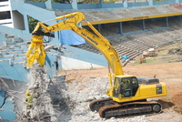 Atlas Copco bei der Renovierung des Stadions für die Cricket World Cup Finals 2011 dabei