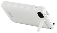 Callstel Ultraschlankes Cover mit Reserve-Akku für iPhone 4, weiß