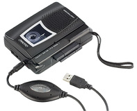 auvisio TAPE2PC Mini-USB-Kassettenspieler zum Digitalisieren von MCs - Kassetten digitalisieren per Mausklick