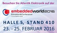 Atlantik Elektronik @ embedded world 2016 in Nuremberg
