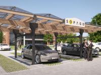 Mit Sopago Solar Carports erfüllen Sie die PV Pflicht für große Parkplatzflächen und sind für den Aufbau einer gebäudeintegrierten Lade- und Leitungsinfrastruktur für die Elektromobilität vorbereitet!