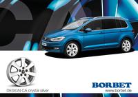 Mit dem BORBET CA und dem neuen VW Touran eintragungsfrei durch den Winter