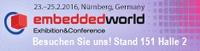 Besuchen Sie uns auf der "embedded world 2016" !
