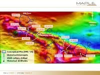 Maple Gold summarizes winter drilling and exploration work at Douay and provides corporate updates
