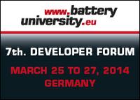 7th batteryuniversity.eu rechargeable battery developer forum informs for three days about the newest trends in the sector