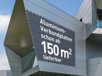 Aluminium-Verbundplatten schon ab 150 qm lieferbar – auch in A2
