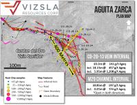Vizsla drills 18.15 metres of 457 g/t silver equivalent in new zone along Corden Del Oro Vein at Panuco, Mexico