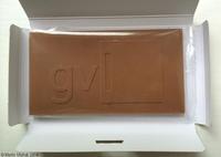 GVL nutzt Logoschokolade als Mitarbeitergeschenk bei Designumstellung
