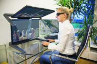 Beam splitter technology: New passive 3D PluraView monitor