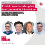 Webinar zur Produktverantwortung bei Medizin- & PSA-Produkten mit Fragerunden
