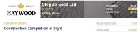 Steppe Gold - Produktion ab Q3-2019 - Haywood rät zum Kauf!