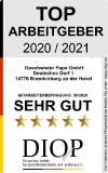 Erste Auszeichnung als Top Arbeitgeber (DIQP) in ganz Brandenburg
