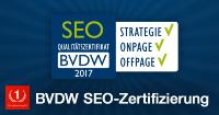 One Advertising AG erhält auch 2017 das SEO-Zertifikat des BVDW