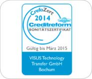 Creditreform Zertifikat: VISUS belegt erneut wirtschaftliche Stabilität