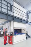 Übersichtliche Lagerung von Halterungen und Anbauteilen vom Keller bis zur Decke