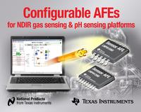 Texas Instruments stellt weltweit erste konfigurierbare NDIR-Gassensor- und pH-Sensor-AFEs vor