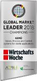 GEMÜ honoured as "Global Market Leader" for 2018 - the third year in a row