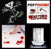 Jetzt wird's blutig! Gruselige Halloweengadgets bei arktis.de, von der blutverschmierten Badematte bis zum Psycho-Duschvorhang!