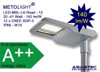HighPower LED-Straßenleuchte mit wählbarer Abstrahlcharakteristik