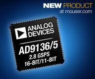 Analog Devices AD9135/6 2.8Gsps DACs Available from Mouser Electronics