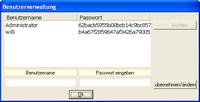 PROMESS UFM Software mit Login-Funktion