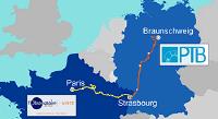 1400 km Glasfasern verbinden optische Uhren in Deutschland und Frankreich