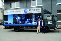 ORTEN Electric-Trucks und CFL multimodal testen die emissionsfreie Belieferung in der Stadt Luxemburg