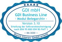 Zertifikat für die revisionssichere Archivierung nach GoBD