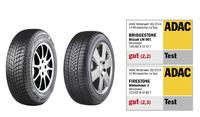 Bestnoten vom ADAC für die neuen Winterreifen von Bridgestone und Firestone