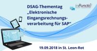 DSAG-Thementag „Elektronische Eingangsrechnungsverarbeitung für SAP“: Die inPuncto GmbH ist als Aussteller dabei