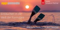 Unter dem Motto "Eintauchen in die Welt der Formulare" richtet eggs unimedia am 27. Juli 2019 das sechste AEM Forms Anwenderforum in München aus