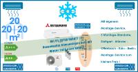 Mitsubishi Heavy Klimaanlage Wandgerät 3 x SRK 20 ZS-W + Außengerät SCM 50 ZS-W R32 Set für 3 Zimmer mit je 20 | 20 | 20 m²
