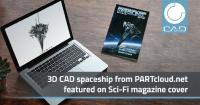 Just galactic! 3D CAD spaceship from CADENAS PARTcloud.net on the cover of a science fiction magazine