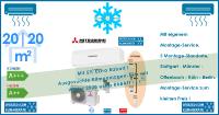 Mitsubishi Heavy Klimaanlage Wandgerät 2 x SRK 20 ZS-W + Außengerät SCM 40 ZS-W Set für 2 Zimmer mit je 20 m² Fläche