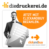 Mit ClickandBuy sicher und bequem online einkaufen bei diedruckerei.de